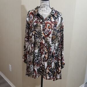 AVENUE paisley women's‎ top plus size 30